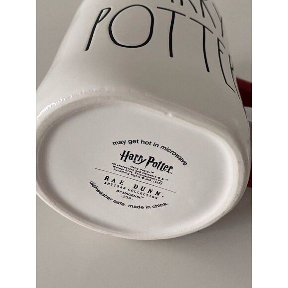 Rae Dunn X Harry Potter The Boy Who Lived Ceramic Mug Hedwig Patronus Wand NEW - Picture 7 of 12